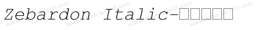 Zebardon Italic字体转换